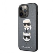 Karl Lagerfeld Karl et Choupette Case iPhone 13 Pro - Gris