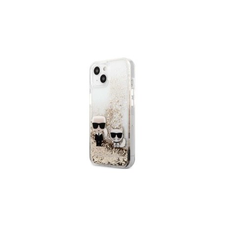 Karl Lagerfeld Karl et Choupette Case iPhone 13 - Or