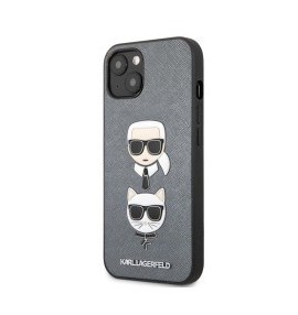 Karl Lagerfeld Karl et Choupette Case iPhone 13 - Gris
