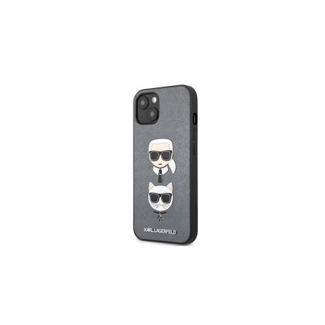 Karl Lagerfeld Karl et Choupette Case iPhone 13 - Gris
