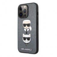 Karl Lagerfeld Karl et Choupette Case iPhone 13 Pro Max - Gris