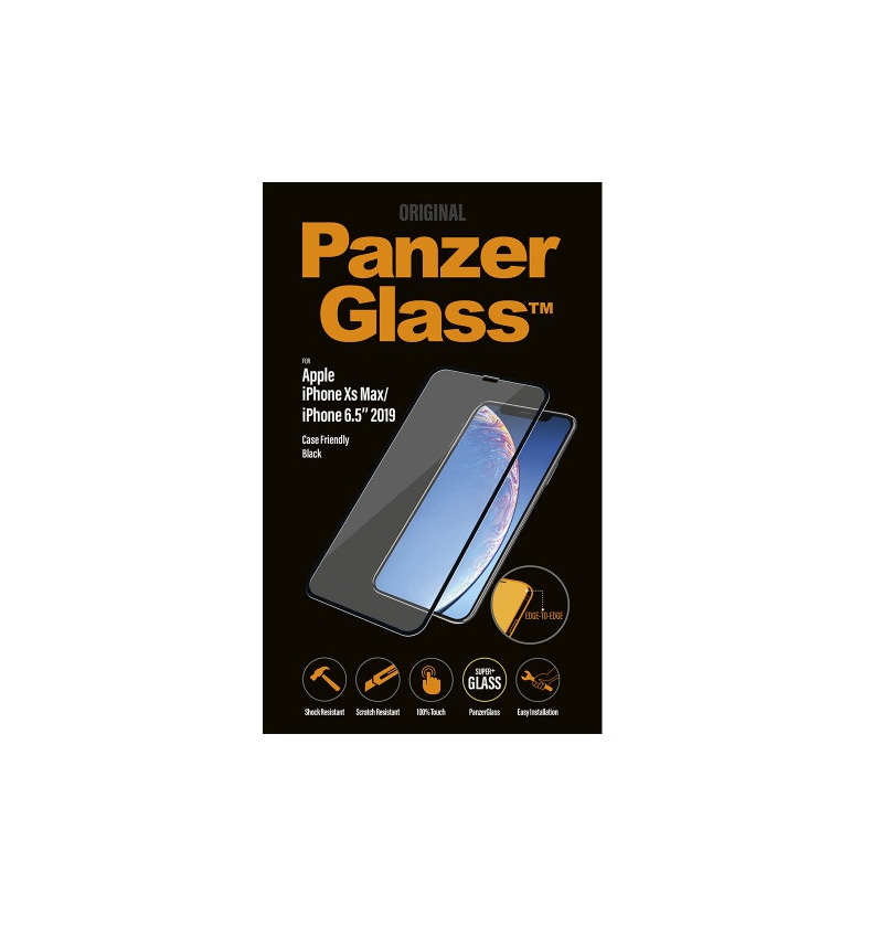 VERRE PROTECTEUR D'ECRAN APPLE IPHONE 11PRO MAX/BORD NOIR