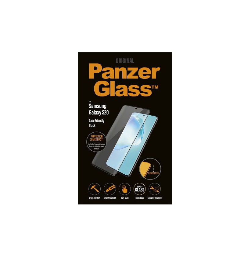 VERRE PROTECTEUR D'ECRAN POUR SAMSUNG GALAXY S20,BORD NOIR