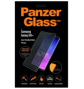 VERRE PROTECTEUR D'ECRAN POUR GALAXY S10 PLUS, MODE PRIVÉE ET BORD NOIR